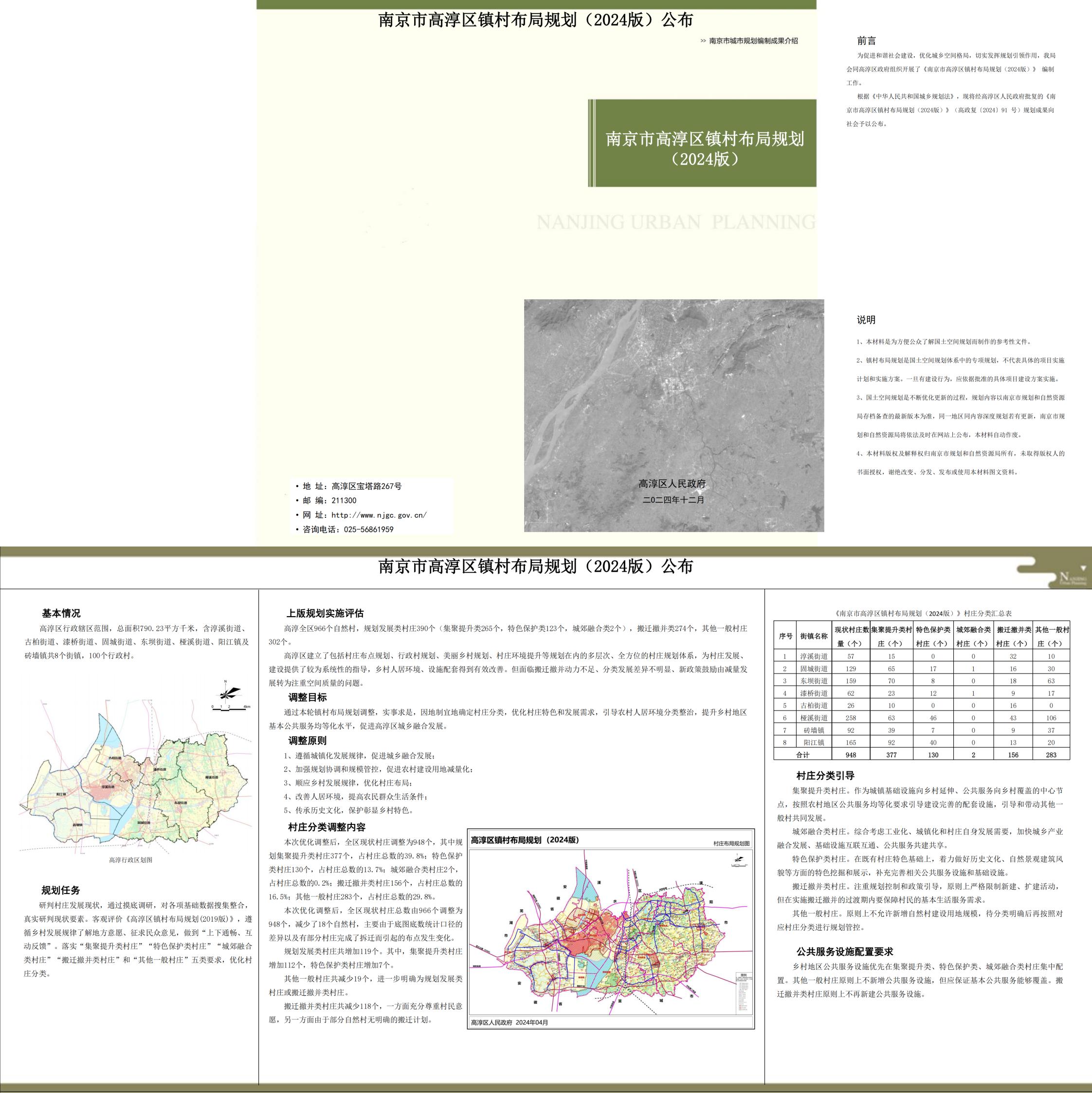 南京市高淳区镇村布局规划(2024版)批后公布_高淳区人民政府_高淳区人民政府